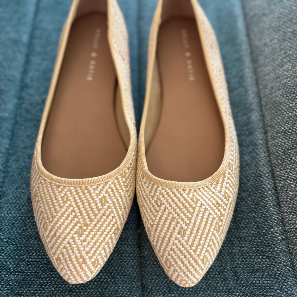 Kelly & Katie Woven Tan Flats
